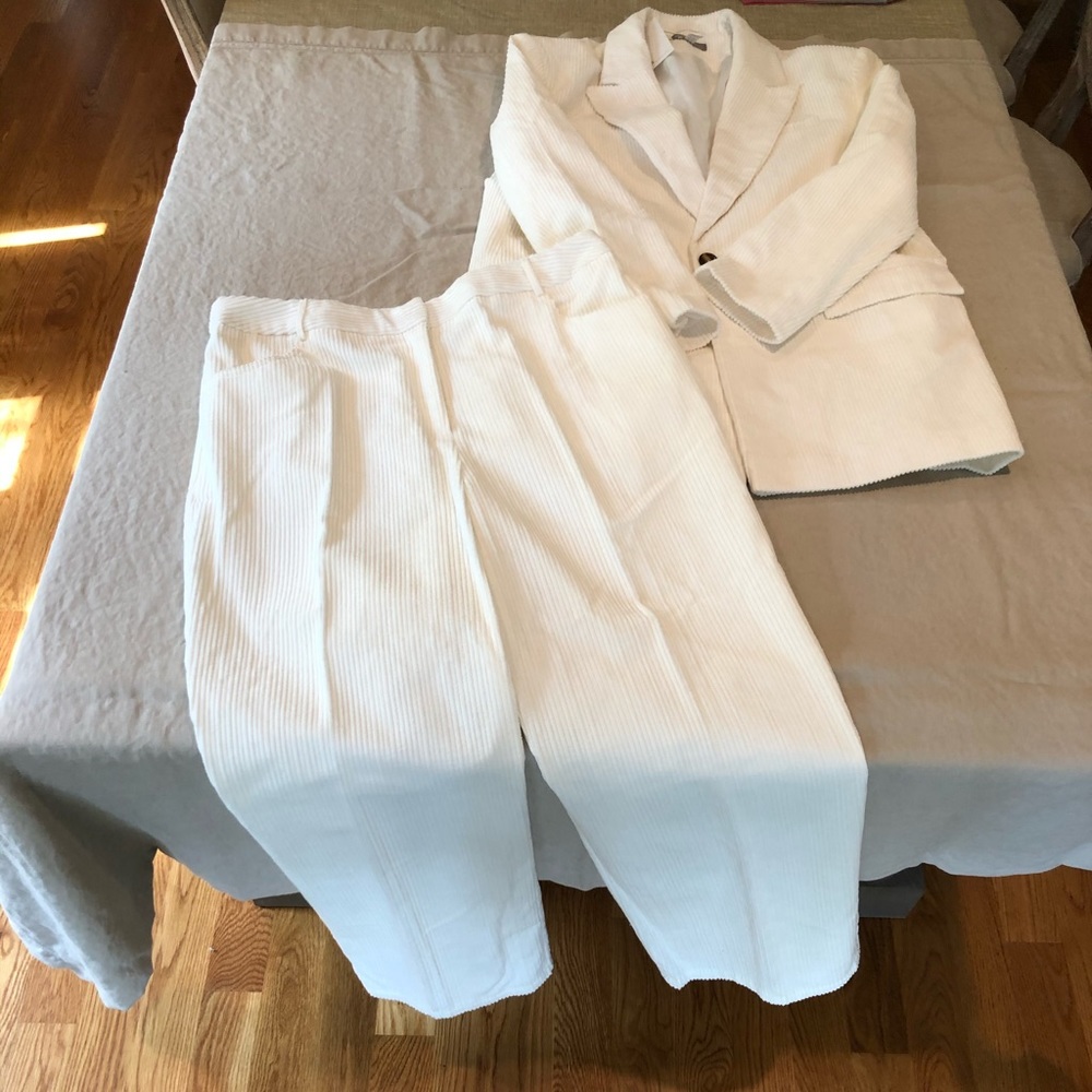 Cord Pantsuit- White, ASOS, size 14